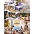 thumbnail image 5 of Purple Turquoise Tulip Table Cloth, Botanical Floral Petal Plants Waterproof Tablecloth for Rectangle Tables, Reusable Washable Fabric Table Cover for Restaurant Kitchen Dining Tables 54"x108", 5 of 6