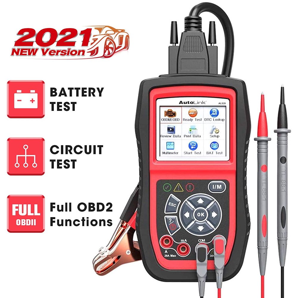 Autel AL539B OBD2 Scanner Car Diagnostic Code Reader Battery Tester