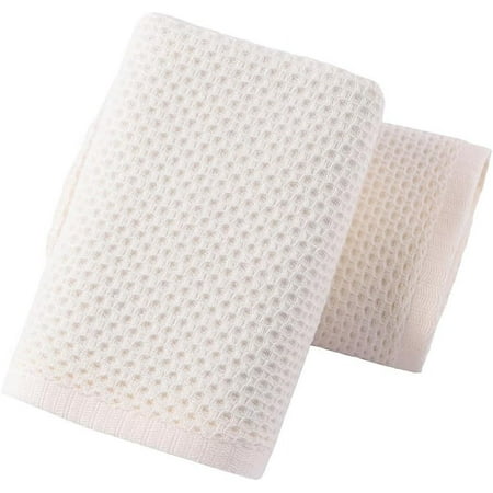 

Beige Hand Towel Set of 2 Waffle Weave Lightweight 100% Cotton Quick Dry Kitchen Towels Highly Absorbent Bathroom Hand Towels 13 x 29 Inch