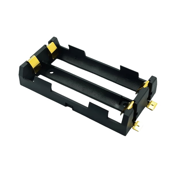 Soporte de batería SMT 18650 Banco de energía recargable 37 V con clavijas de bronce (2 ranuras)