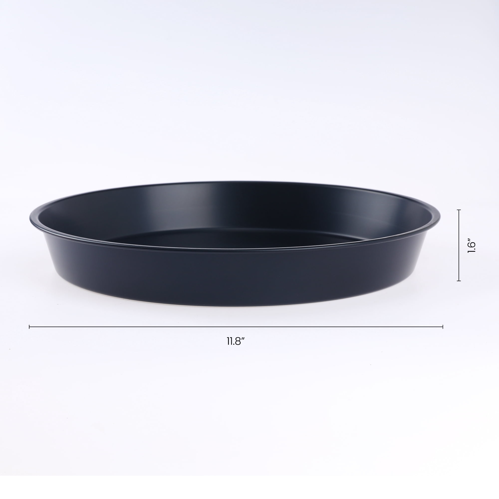 Unique Bargains 3 Pcs Baking Sheet Round Cake Pans Black 11.8*11.8*1.6in
