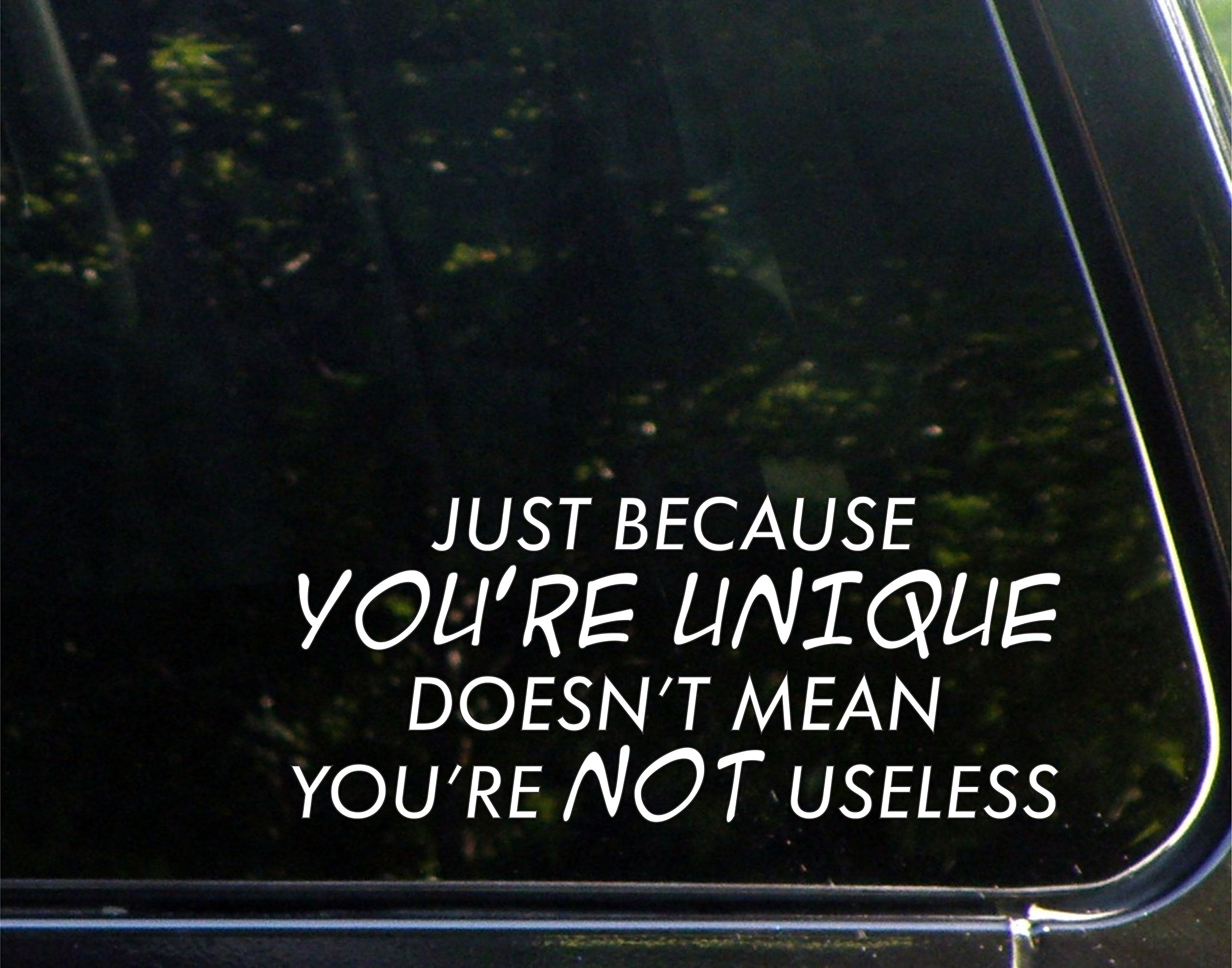 Just Because You're Unique Doesn't Mean Your NOT USELESS 83/4" x 31