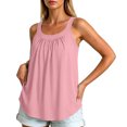 thumbnail image 6 of VBVC Women's Crew Neck Stretchy Tank Top , Ladies' Lightweight Camisole , Padded Summer Casual Shirts For Women, S-3XL, 6 of 6