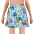 thumbnail image 5 of joogoo Crabs Jellyfish Starfish Boys Swim Trunks Beach Swimsuit Shorts Boxer 7Y, 5 of 8