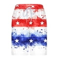 thumbnail image 4 of Yertdoel Mens Swim Trunks Patriotic Print Elastic Waist Drawstring Shorts Lightweight Breathable Fast Drying 250 Anniversary USA Independence Day Shorts, 4 of 5