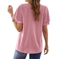 thumbnail image 5 of UVN V Neck Shirts for women Summer Lace Butterfly Sleeve Blouses Ladies Casual Flowy Crochet Tops, 5 of 9