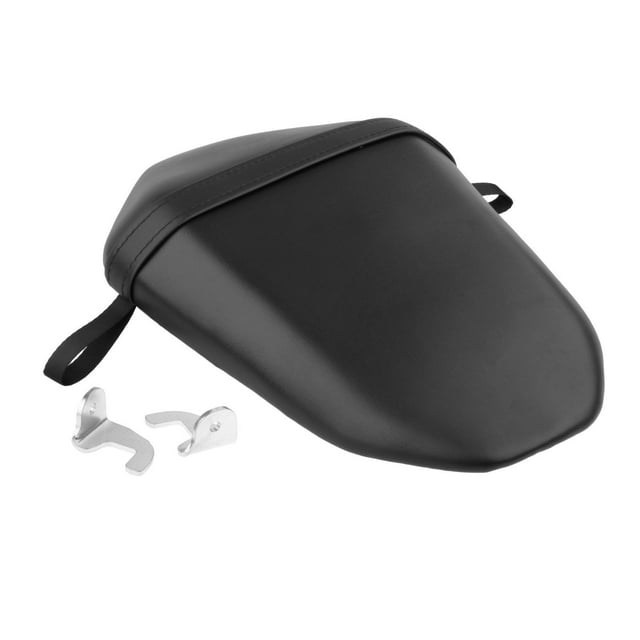Cojín de asiento trasero, cuero artificial negro para motocicleta, apto para 2018 FZ7 Sharpla Asiento del pasajero trasero