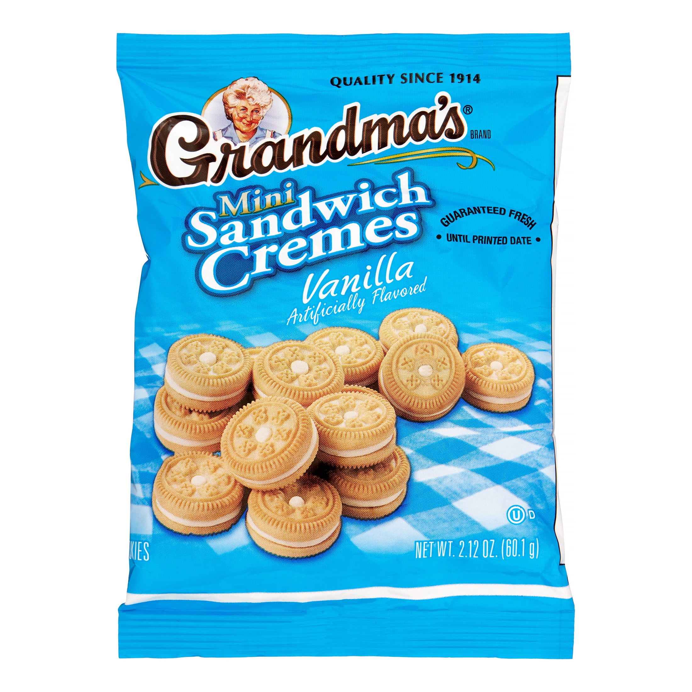 Grandma's Sandwich Cookies, Vanilla Creme Minis, 2.12 Oz