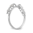 thumbnail image 6 of 14K White Gold Ring Band Wedding Diamond Round Wrap, 6 of 7