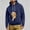 Dark Blue, variant on GUZOM Mens Oversized Pullover Hoodie Golden Retriever Graphic Front Pocket Long Sleeve Black,Size L
