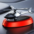 thumbnail image 2 of spellwife Helicopter Car Air Freshener Office Dual Frequency Mode Solar Autorotation Red, 2 of 9