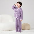 thumbnail image 4 of Gubotare Pajamas for Boys Kids 2 Pieces Pajama Sets Snug Fit Pjs for Boys,All-Season Comfort Sleepwear Size 5T 6T (Purple,5-6 Years), 4 of 9