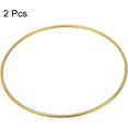 thumbnail image 3 of PATIKIL 7 Inch Round Metal Floral Hoop, 2 Pcs Gold Wreath Wreath Macrame Frame for Wedding Geometric Decor Party Wall Hanging, Gold Tone, 3 of 5