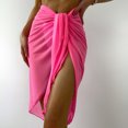 thumbnail image 2 of Women Sheer Wrap Knot Waist Skirt Cover Up Skirt Beach Wrap Bikini Shiny Wraps Cover Ups For Swimwear Bathing Suits for Women plus Size Cover up, 2 of 9