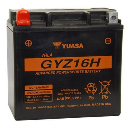 Yuasa GYZ16H GYZ Series AGM Maintenance Free Battery (YUAM716GH)