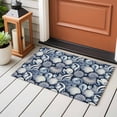 thumbnail image 5 of Summer Watercolor Style Area&nbsp;Rug 2x3ft Ocean Nautilus Conch Shell Non-Slip&nbsp;Washable Square&nbsp;Rugs Soft Felt Indoor Floor Mat for Bedroom Kitchen Living Room Bathroom, 5 of 9