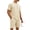 Khaki, variant on Men 2 Piece Short Set Checkered Summer Short Sleeve Textured Crewnek Tee Shirts and Shorts Set for Gym