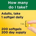 thumbnail image 6 of Nature Made Vitamin D3 1000 IU (25 mcg) Softgels, Dietary Supplement for Bone and Immune Health Support, 200 Count, Twin Pack, 6 of 8