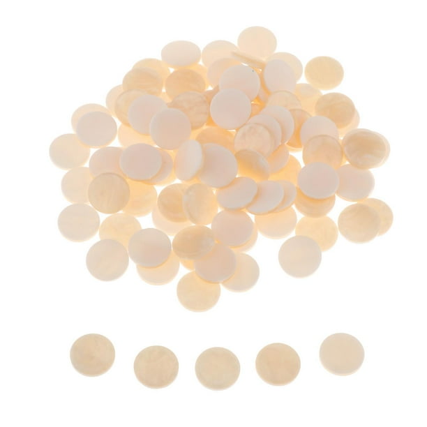 100 piezas botones de plástico Hugo trompeta reparación instrumentos color Beige