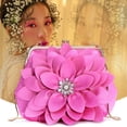 thumbnail image 5 of Ruiatoo Women's Evening Clutches Handbags Flower Formal Party Wallets Wedding Purses Wristlets Ethnic Totes Satchel Rose Red, 5 of 5