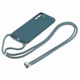 thumbnail image 2 of For Samsung Galaxy S21 4G / 5G Case Rubberized Fiber Lining Cover with Long Lanyard, 2 of 4