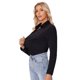 thumbnail image 3 of Camisa con botones Siliteelon para mujer de manga larga, color negro, 3 of 9