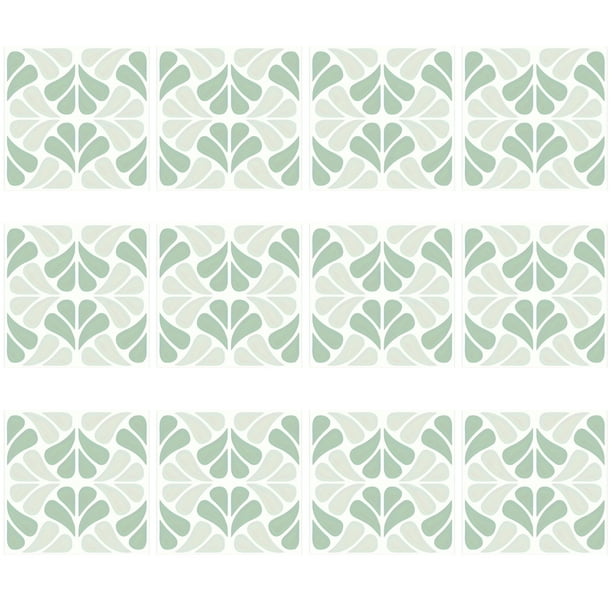 Matsuzay Azulejos adhesivos 3D para renovación instantánea de cocina con diseño de espiga Decoración del hogar SCQ1097 (20 x 20 cm) 12 piezas