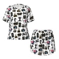 thumbnail image 4 of Naloa Cool Camera Women's Short-Sleeved Pajama Set, Loungewear, Summer pajamas, Breathable Cozy - 4X-Large, 4 of 9