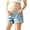 Blue, variant on Underbelly Distressed Maternity Denim Shorts Frayed Hem Pregnancy Jean Shorts