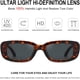 thumbnail image 3 of Gafas de sol rectangulares para mujer, gafas de sol de moda retro UV, 3 of 5