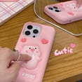 thumbnail image 4 of Kawaii Phone Cases Apply to iPhone 12/12 Pro,Cute Cartoon Pig Phone Case 3D Funny Pink Pig Case for Women Girls Soft Silicone Shockproof Cover for iPhone 12/12 Pro, 4 of 14