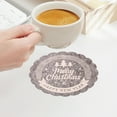 thumbnail image 4 of Christmas Coaster, Wine Cup Coaster, Holiday Tea Coaster, Festive Table Mat, Xmas Party Supplies, Holiday Home Decor, Restaurant Christmas Decor, Seasonal Drinkware Accessory, 4 of 6