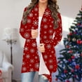 thumbnail image 2 of Lenago Women's Christmas Cardigan Santa Claus Print Cardigan Long Sleeve Cardigan Sweater Coat, 2 of 6