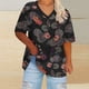 thumbnail image 2 of Camisetas de Verano de las Mujeres con Cuello en V de Manga Corta Impresa, Camiseta Deportiva para Uso Casual Y Diario, 2 of 4