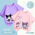thumbnail image 5 of 2Pcs Kawaii My Melody Kuromi Sanrio Children Clothes T-Shirt Anime Casual Summer Cloth Kid Girl Boy Short Sleeve Tops Kid Gift, 5 of 10