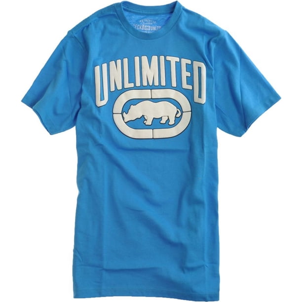Ecko Unltd. Camiseta gráfica Double Quick para hombre, azul, pequeña