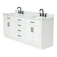 thumbnail image 5 of Ariel Hepburn 73 In. Double Rectangle Sink Vanity With 1.5 In. Carrara White Countertop In White, 5 of 9
