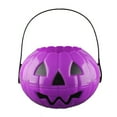 thumbnail image 1 of Halloween Foldable Pumpkin Bucket Candy Bag, Plastic Material, Creative Two-Half-in-One Design, Spacious, Easy to Assemble, Party Prop, 1 of 1