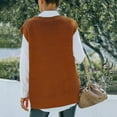 thumbnail image 3 of Pull en Tricot pour Femmes Gilets Femmes Crop Pull V Cou Sans Manches JK Uniforme Tricot Tops, 3 of 7