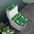 thumbnail image 2 of KUIFORTI St.patricks Day Toilet Seat Cover Washable Toilet Lid Cover Green Leaf Toilet Cover Dust Cover St.patrick's Day Decorations, 2 of 6