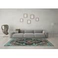 thumbnail image 3 of Ahgly Company Indoor Rectangle Persian Light Blue Traditional Area Rugs, 7' x 10', 3 of 4