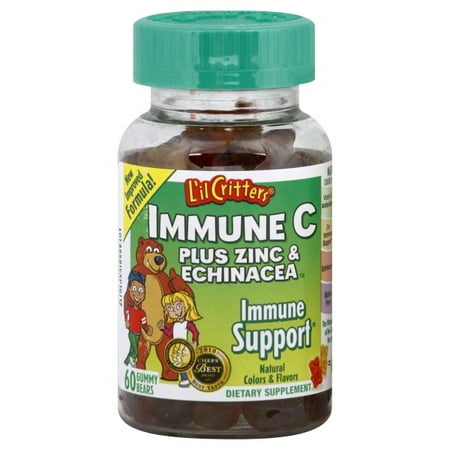 L'il Critters Immune C Vitamin C plus Zinc & Echinacea Gummies, 60 Ct - Walmart.com