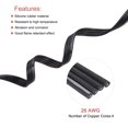 thumbnail image 3 of 26AWG Silicone Ribbon Cable 4Pin 26 Gauge Flat Cable Silicone Wire 30m/100ft Black Stranded Tinned Copper Wire, 3 of 6