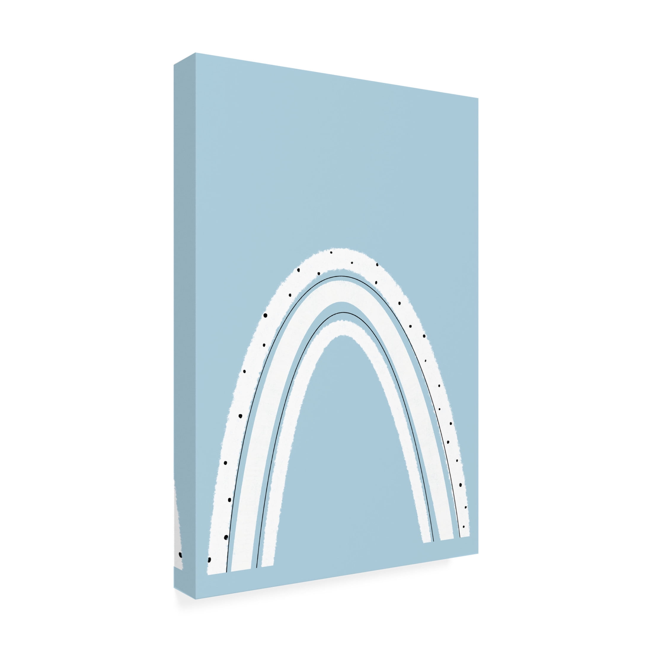Trademark Fine Art uplusmestudio Black And White Rainbow Canvas Wall Art