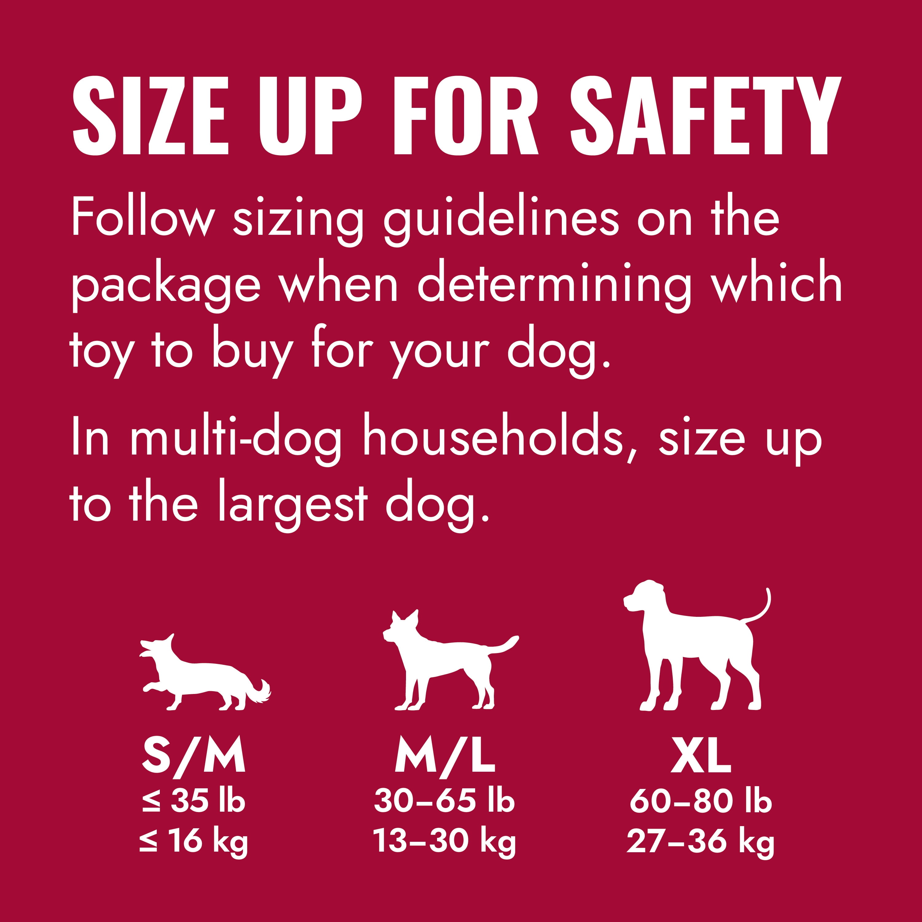 KONG® Ring Durable Dog Toy, Medium/Large, for Dogs Between 30-65 lbs
