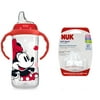 NUK Disney Large Learner Sippy Cup, Minnie Mouse, 10 Oz, with Replacement Silicone Spout