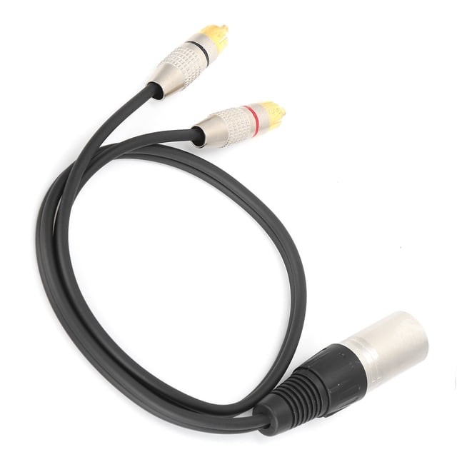 Cable XLR macho a fono cable divisor que evita interferencias EMI/RFI con funda de PVC para micrófono para conectar la salida de línea del amplificador