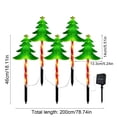 thumbnail image 3 of Aoznliie Solar Christmas Lights, 5 Pack Solar Garden Stake Lights with Tree Shaped Multicolor LED, Waterproof Pathway Lights for Yard Lawn, 79in, 3 of 6