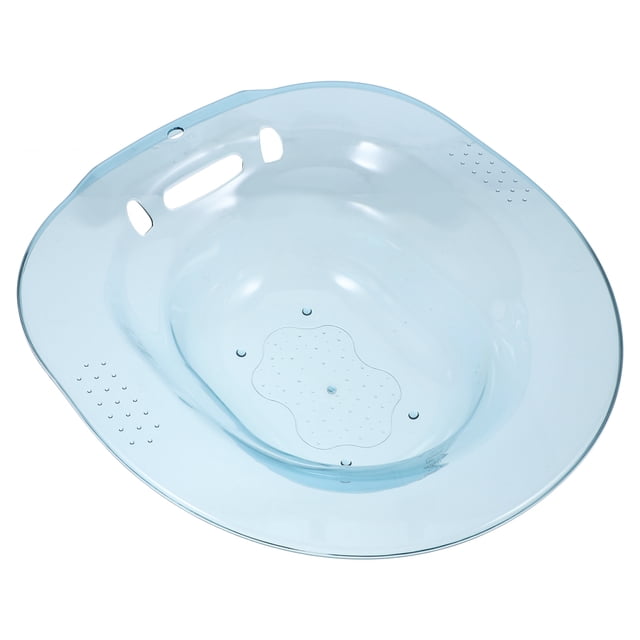 Raindrops Wide and Deep Sitz Bath Basin Blue for Elderly People 1Set