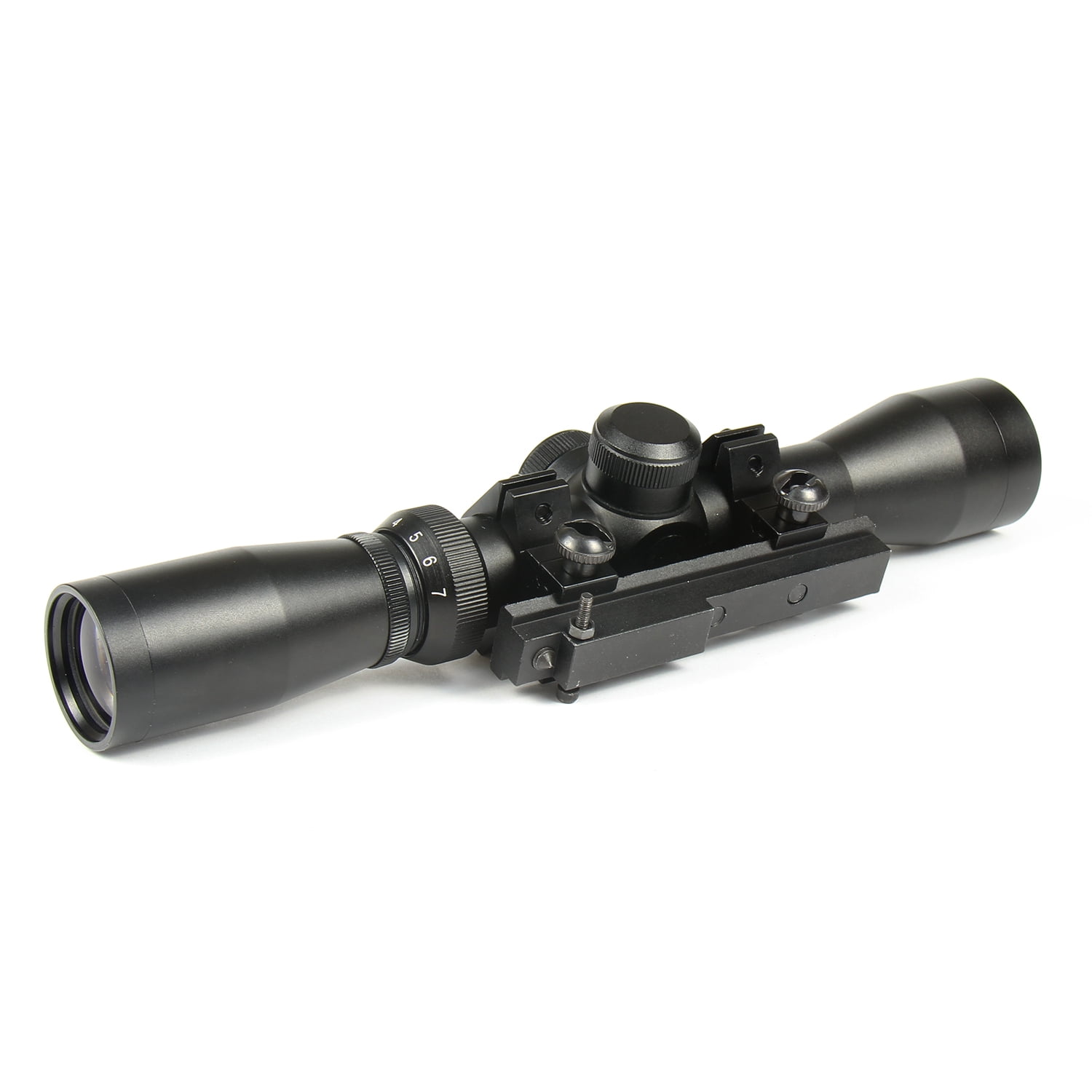 TACFUN Mosin Nagant 2-7x32 Long Eye Relief Scope + M44 M91 30 Scout Mount